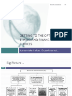 Getting To The Optimal: Timing and Financing Choices: You Can Take It Slow.. or Perhaps Not