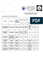 Accomplisment Report Template