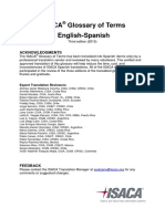 ISACA-Glossary-English-Spanish Mis Spa 0615 PDF