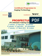 Itc Intensive Training Course Three Months Certificate Programme in Packaging Te 195