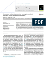 Performance Analysis of A Waste Heat Recovery Thermoelectric Generation System For Automotive Application