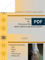 Biomechanics of Foot and Ankle