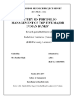 A Study On Portfolio Management of Top Five Major Indian Banks