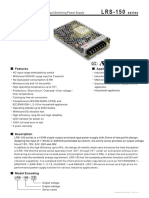 150W Single Output Switching Power Supply: Series