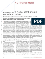 Evidence For A Mental Health Crisis in Graduate Education