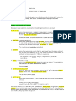 Structure of English