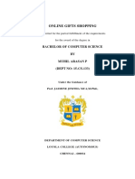 Online Gifts Shopping: Bachelor of Computer Science BY Muhil Arasan P (DEPT NO: 15-CS-133)