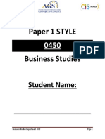 IGCSE Business Studies Revision