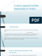 Challenges and Opportunities of Entrepreneurship in India