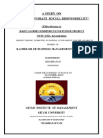 A Study On "Corporate Social Responsibility": Bachelor of Business Management (2011-2014)