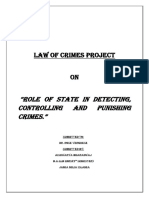 Role of State in Detecting, Controllingand Punishing Crimes