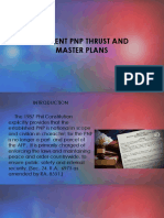 Current PNP Thrust & Master Plans 2019