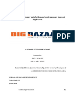 An Analysis of Customer Satisfaction and Contemprory Issue at Big Bazaar