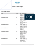 Sophos Central Report: Web Policy Violations