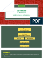 Measurement of Variables