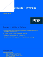 Lecture 06 - Assembly Language Code Example For Ports Writing