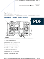 Outlet Relief Valve For Torque Converter: Especificaciones