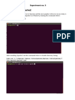 Experiment No. 5 Step 1: Install Apache2
