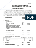 Khadi & Village Industries Commission Project Profile For Gramodyog Rojgar Yojana Electronic Repair Unit