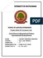 Central University of South Bihar: Topic-Directors:Meaninglegal Position, Appointment& Re-Appointment