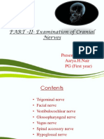 PART - II Cranial Nerve Examination