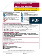 Gas Metal Arc Welder: Do Not