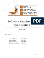 Software Requirements Specification: Exam Earn