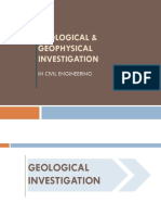 Geological and Geophysical Investigation in Civil Engineering