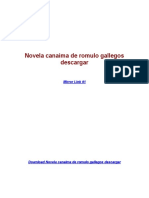 Novela Canaima de Romulo Gallegos Descargar