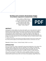 Buckling Loads of Columns With Gradually Changing Cross-Section Subjected To Combined Axial Loading