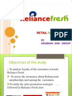 Study On Reliance Fresh - Case Study