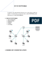 Introduction To Networks: Modes of Communication