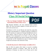 Class 10 Social Science: History Important Question