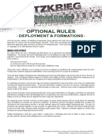 Optional Rules: - Deployment & Formations