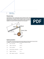 Sistem Modeling: Physical Setup System Parameters Design Criteria System Equations