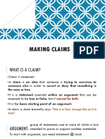 Topic 2 Making Claims