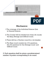 GRADE II - Individual Science Quiz