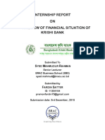 Internship Report ON A Review of Financial Situation of Krishi Bank