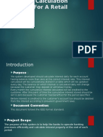 Interest Calculation System For A Retail Bank