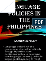 Language Policies in THE Philippines