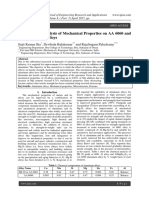 Experimental Analysis of Mech Properties of Aluminum Alloys