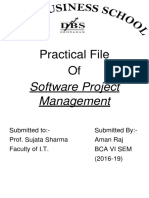 Practical File Of: Software Project Management