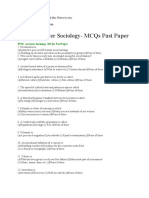 PPSC MCQS Sociology Data