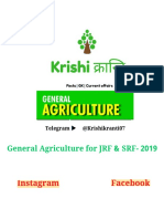 General Agriculture For JRF & SRF - 2019