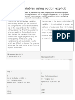 Declaring Variables Using Option Explicit