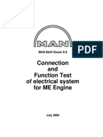 Connection and Function Test of Electrical System For ME Engine