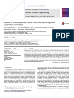 Numerical Modelling of The Natural Ventilation of Underground Transformer Substations