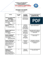 Budget of Work g10