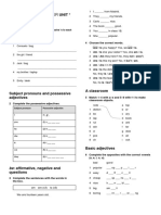 EJERCICIOS 1º y Solucionario English Plus