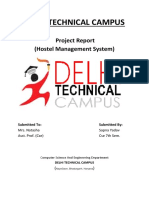 Hostel Management System Project Report